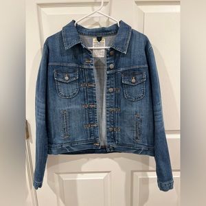 J.Crew Jean jacket with pleat detail